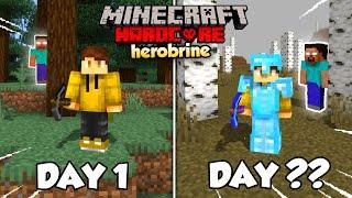 Can I Survive in a HEROBRINE Hardcore World? (Day 1-50)