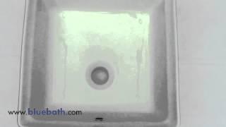 Square Bathroom Sink - 15 Inch - EAGO BA130 - White Porcelain Sink