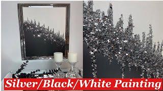 Easy DIY Silver/Black/White Painting