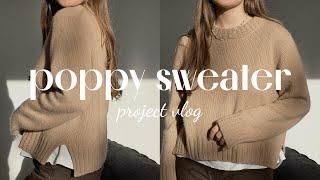 knitting perfect cashmere sweater using petite knit's poppy tee pattern | project vlog