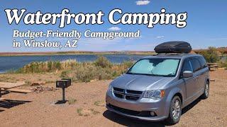 New Mexico Sightseeing & Waterfront Camping in Winslow, AZ | Solo Female Van Life Adventures
