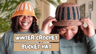 [SO EASY!] Quick Crochet Winter Bucket Hat Tutorial - DIY Holiday Gift Idea!