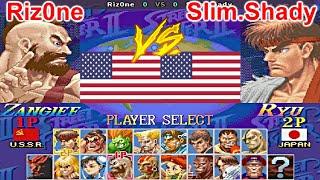 Super Street Fighter II Turbo - New Legacy [Hack] - Riz0ne vs Slim.Shady [Random]