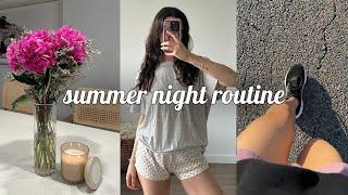 SUMMER NIGHT ROUTINE: cozy night in, dinner, hot girl walk, skincare + chill vibes