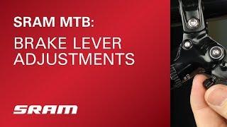 SRAM MTB Brake Lever Adjustments