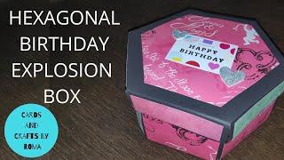 Hexagon Explosion Box |  Birthday Explosion Box for Boyfriend/BestFriend | Hexagonal Explosion Box