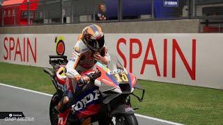 MotoGP 24 - Luca Marini - Flag To Flag Race - Donington Park Circuit - Fuel Management - Gameplay