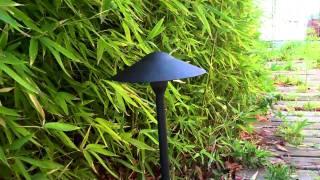 Outdoor landscape wide hat path light by Total Outdoor Lighting