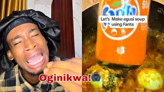 Austinecruise don Shock!‍️ See  his Reaction  To Fanta Egusi Soup!