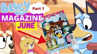 ‼️ BLUEY Magazine - June Issue Part 1  | Bluey Books & Crafts | Disney Jr | ABC Kids