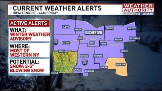 Winter weather advisory issued for Western New York: How much snow is on the way?