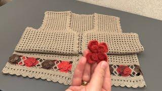 ÇOK İSTEK ALAN MOTİFLİ YELEK 1.BÖLÜMMOTİF YAPILIŞI  #handmade #örgü