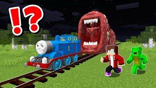 JJ and Mikey in Thomas vs TRAIN EATER CHALLENGE in Minecraft / Maizen Minecraft