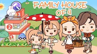 Miga World AESTHETIC🪴FAMILY OF 4 HOUSE DECORATION NEW WOODEN FURNITURES|Miga town|tocaboca