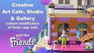 Renovating Lego Friends Emma's Art Studio & Art Cafe - modification build part 2