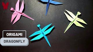 How to make ORIGAMI DRAGONFLY | Origami Insects | PAPER CRAFTS