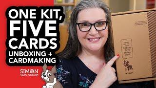 Let's Unbox the Latest Card Kit from @SimonSaysStamp and make FIVE cards!