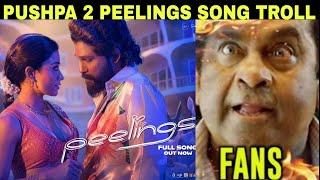 peelings song troll /pushpa 2 song / alluarjun /  rashmika / peelings song / #trendingmemesadda