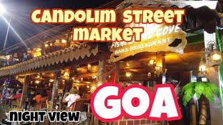 Goa Candolim Beach || Night view Goa Street Market | Foreign tourist's favorite beach in Goa️