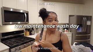 LOW MAINTENANCE WASH DAY ROUTINE TYPE 4 NATURAL HAIR | Kenzi M.