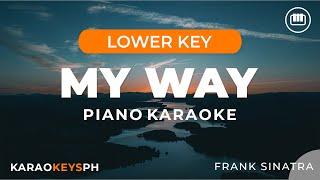 My Way - Frank Sinatra (Lower Key - Piano Karaoke)