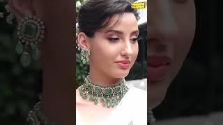 Nora Fatehi Looks Beautiful In A White Saree #norafatehi #BollywoodBai