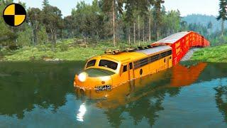 Trains vs Deep Water  BeamNG.Drive