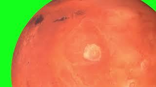 Mars Rotating Closeup Animated Green Screen | Royalty Free Footage