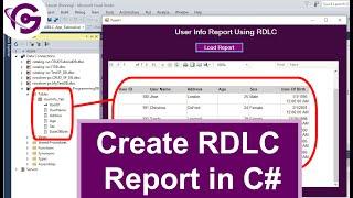 Create RDLC Report in C# with SQL Step By Step | ProgrammingGeek