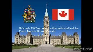 O Canada (Rare 1927 recording on the carillon bells of the Peace Tower in Ottawa, Canada)