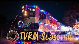 Christmas time at Tennessee Valley Railroad Museum next to the Norfolk Southern Main line.