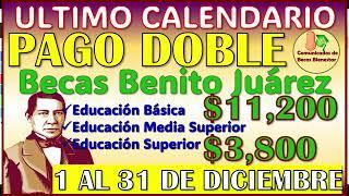 ÚLTIMO CALENDARIO DE PAGOS DE LAS BECAS BENITO JUAREZ 2024