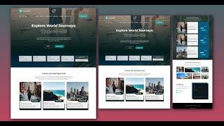 Responsive Tour Travel Agency Website Design Using HTML CSS | Preview