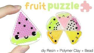 How to DIY Kawaii/Cute Fruit Slice Puzzle Resin Tutorial