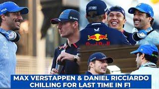 Max Verstappen & Daniel Ricciardo chilling for last time in F1 | All F1 Drivers in Drivers Parade