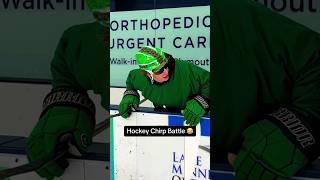 Hockey Chirp battle with Greeny Machine  #hockey