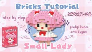 HOW TO BUILD CHIBI USA "SMALL LADY" BRICKS MINI LEGO W2601-24 | Bricks Tutorial (Bahasa Indonesia)