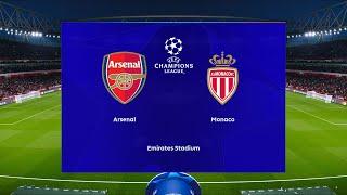 Arsenal vs AS Monaco | Emirates Stadium | 2024-25 UEFA Champions League | PES 2021