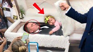 Little Girl Hugged Her Dead Father in His Coffin, Then Something Happened That Made People Scream!1