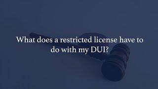 DUIs in Michigan - What Does a Restricted License Have to do with My DUI?