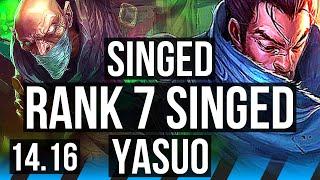 SINGED vs YASUO (MID) | Rank 7 Singed | EUW Master | 14.16