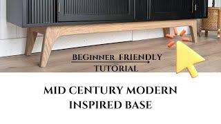 How to build a mid century modern style furniture base- beginner friendly tutorial!