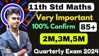 11th maths important questions for quarterly exam 2024 | 11th maths important questions 2,3,5 Marks