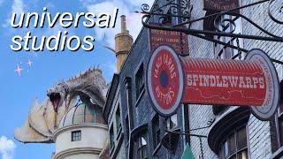 universal studios orlando vlog | first time on hogwarts express, back to the future & first rain 