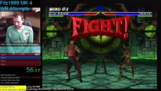 Mortal Kombat 4 WR Speedrun Endurance Normal Difficulty Novice Tower 1m 59s