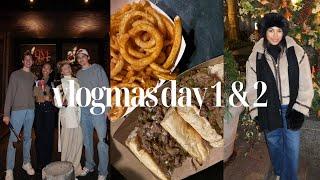 vlogmas 2024 day 1& 2 | Christmas market, closet clean out, axe throwing & more