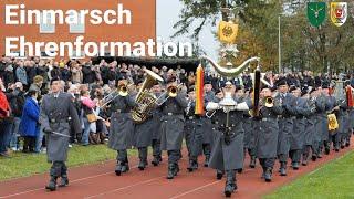 Einmarsch Ehrenformation Jägerbataillon 91 mit "Regimentsgruß" - Gelöbnis Rotenburg/Wümme 9.11.2023