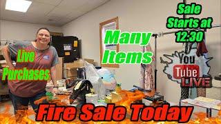 Live Fire sale! Clothing, toys, home decor and much more! It is Clean out the store day!!