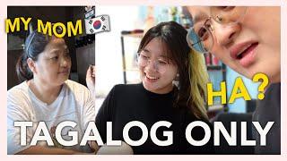 TAGALOG + CONYO words CHALLENGE w/ my KOREAN MOM  | Juwonee