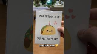 asmr cute taco card 